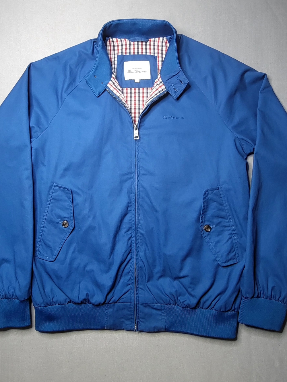 Ben Sherman Mens Signature Harrington Jacket Lightweight Color Blue Size S